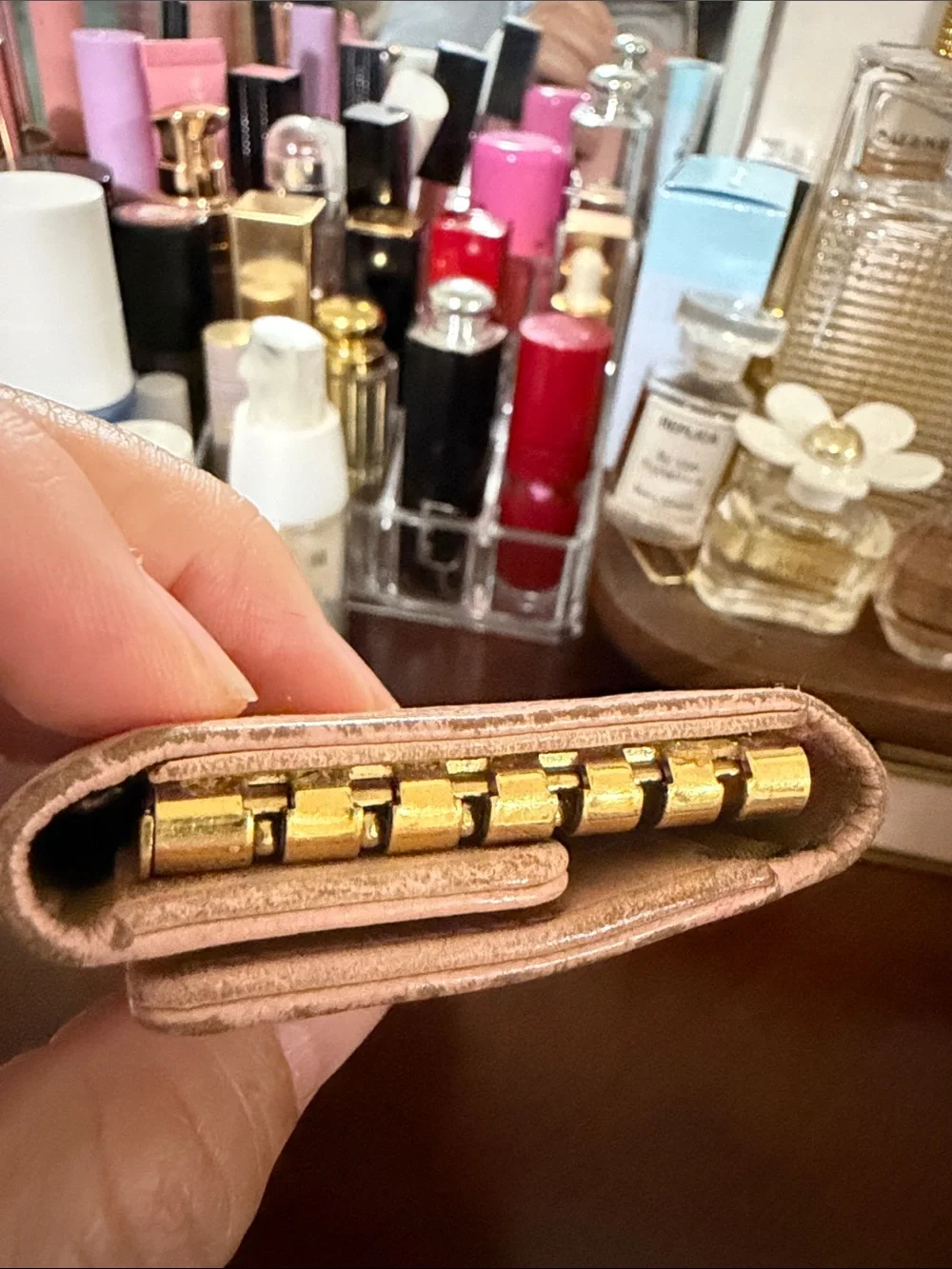 Authentic Vintage Chanel Pink Caviar Timeless CC 6-Key Holder Case